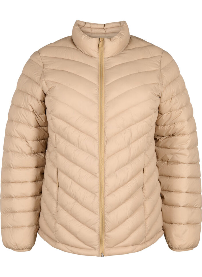 Lättviktsjacka med fickor, Brun, Packshot image number 0