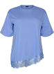 T-shirt med asymmetrisk spetskant, Lila, Packshot image number 0