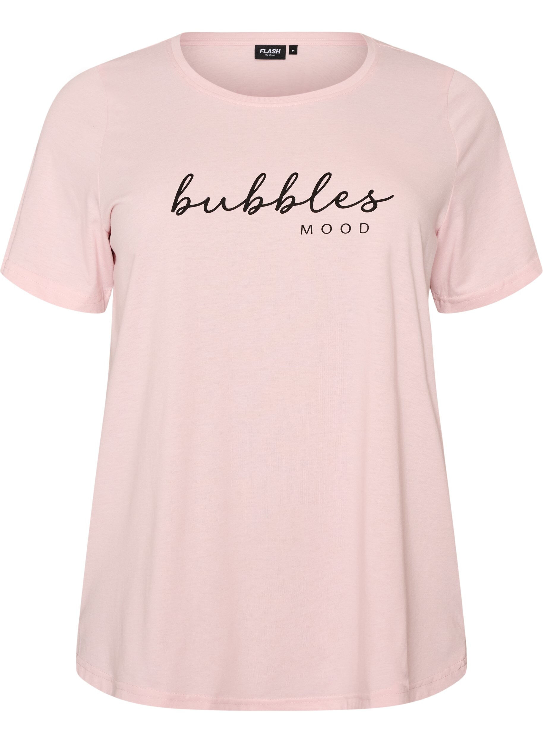 ZizziT-shirt med tryck, Rosa, Packshot image number 0