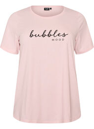 T-shirt med tryck, Rosa