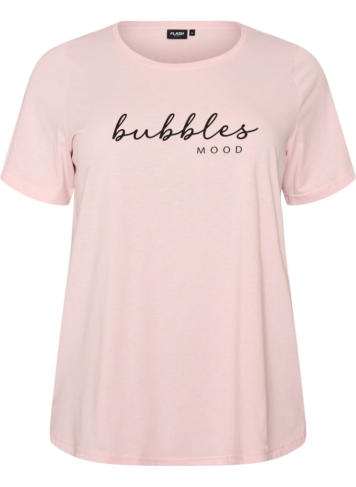 T-shirt med tryck, Rosa, Packshot image number 0