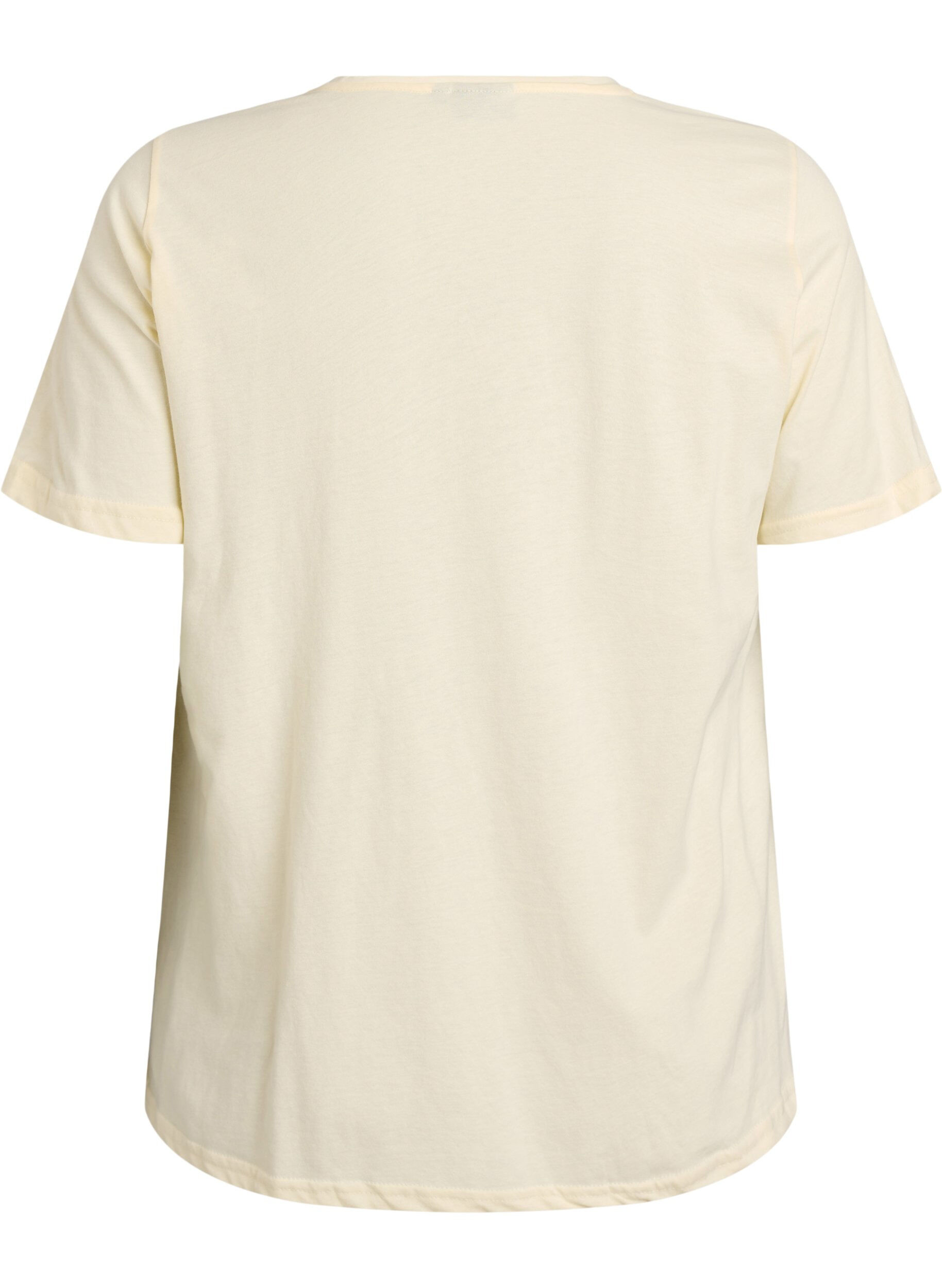 ZizziT-shirt med tryck, Gul, Packshot image number 1
