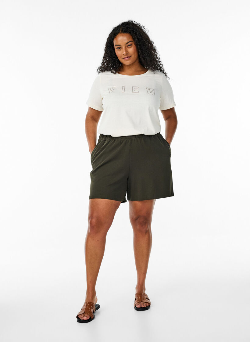 FLASH - T-shirt med tryck, Vanilla, Model image number 1