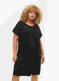 2-pack klänningar i bomull med korta ärmar, Black/Black, Model