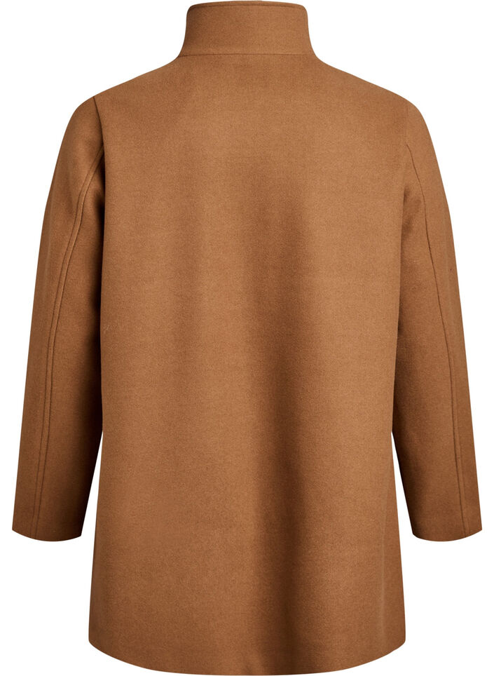 Kort kappa med a-linjeformad passform, Brun, Packshot image number 1