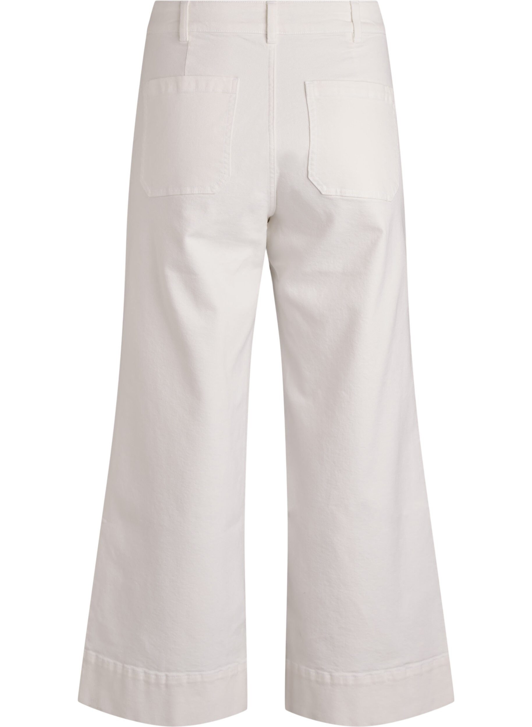 ZizziMyra jeans med h&ouml;g midja och bred passform, Vit, Packshot image number 1