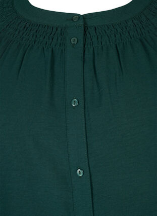 Långärmad tunika med smockdetaljer, Scarab, Packshot image number 2