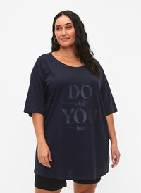 Oversized t-shirt i bomull med tryck, Night Sky DO, Model