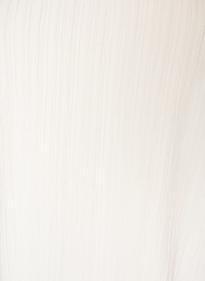 Blus med struktur, v-ringning och volanger, Vanilla, Packshot image number 2