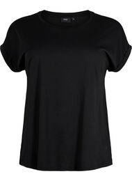 Kortärmad t-shirt i bomullsmix, Black