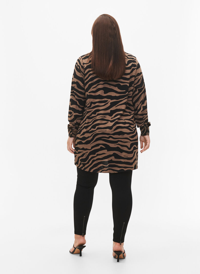 Leggings med dragkedja, Black, Model image number 1