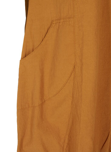 Kortärmad klänning i bomull, Bucktorn, Packshot image number 3