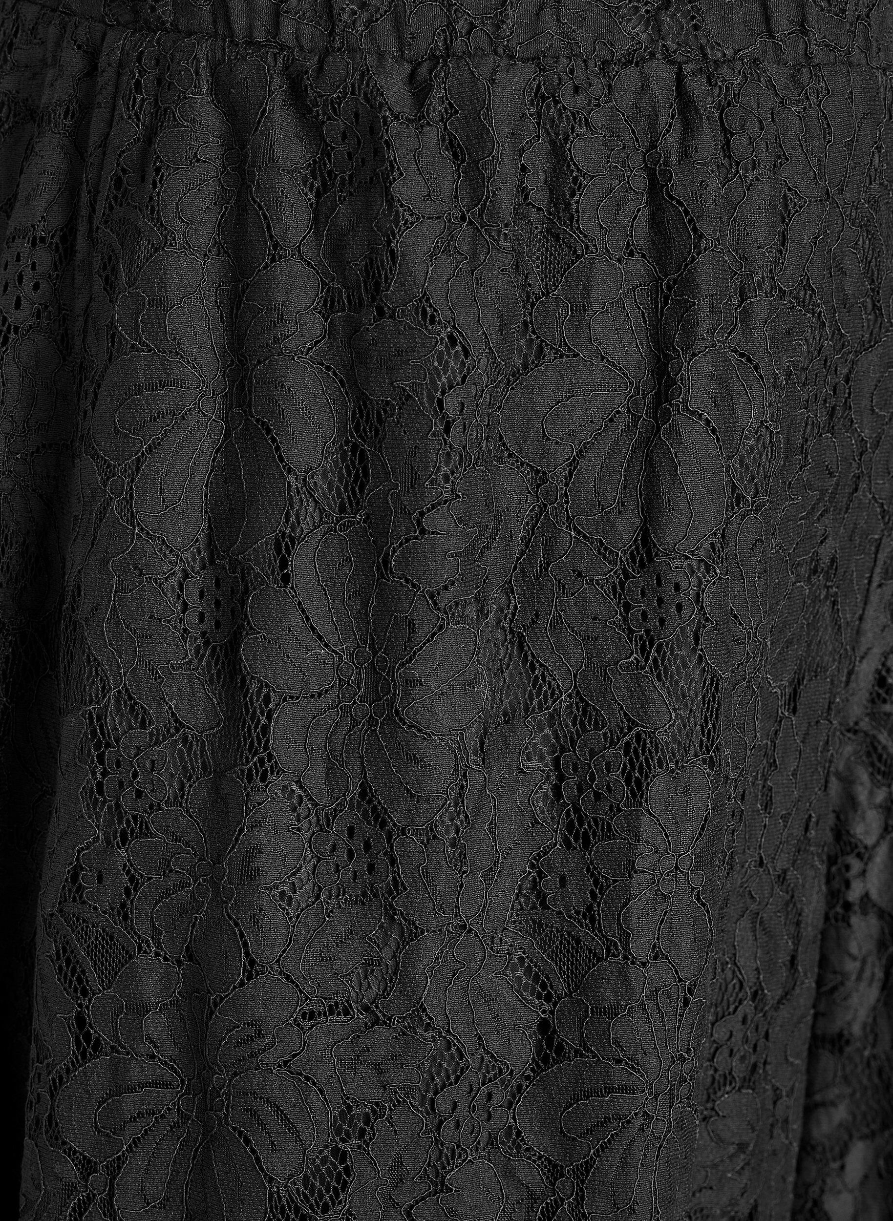 Zizzi Ballongbyxor i spets med h&ouml;g midja, Svart, Packshot image number 2