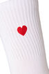 Strumpor i bomull med m&ouml;nster, Vit, Packshot image number 2
