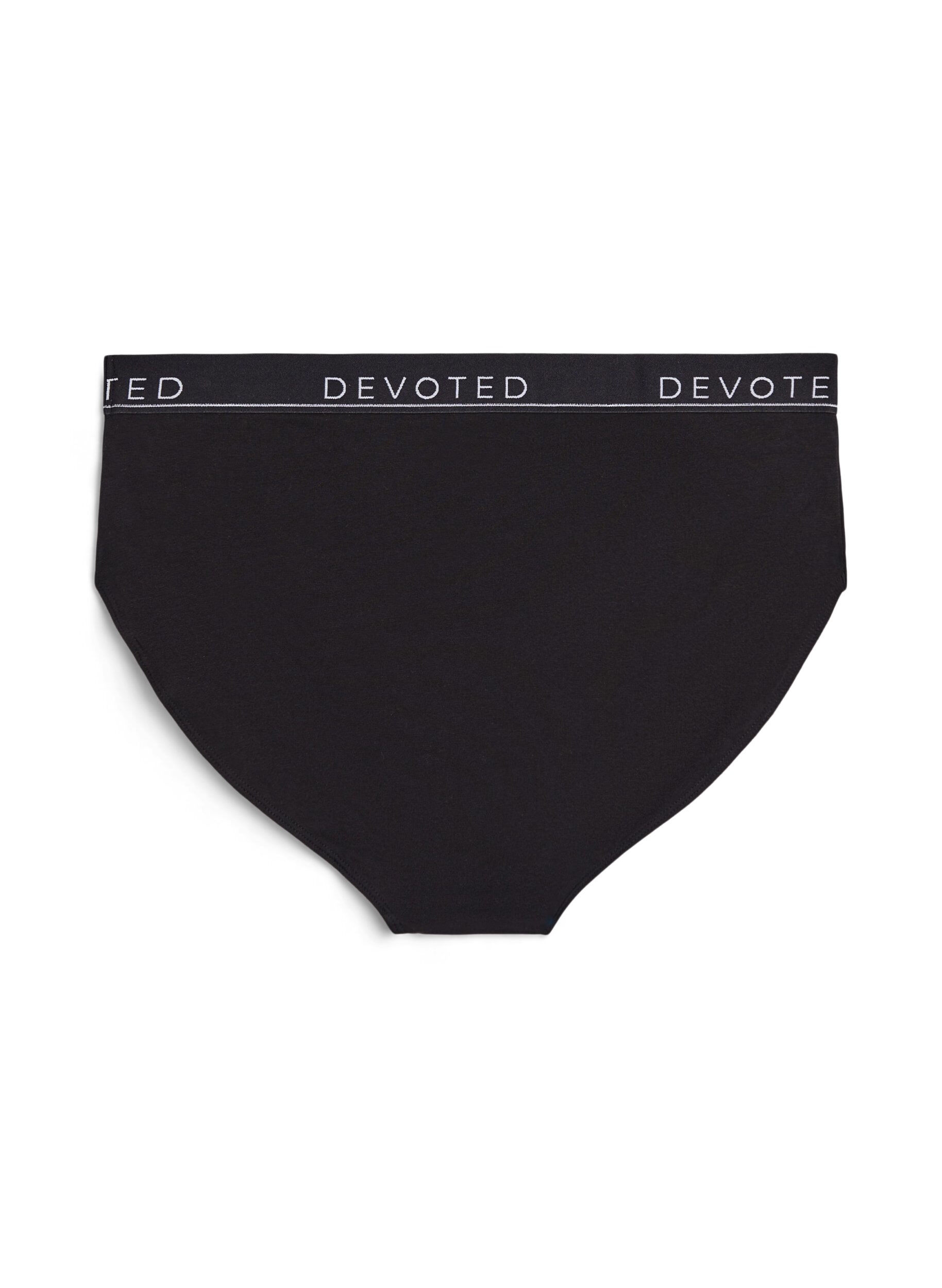 Zizzi Bomullstrosor med normal midja, Svart, Packshot image number 1