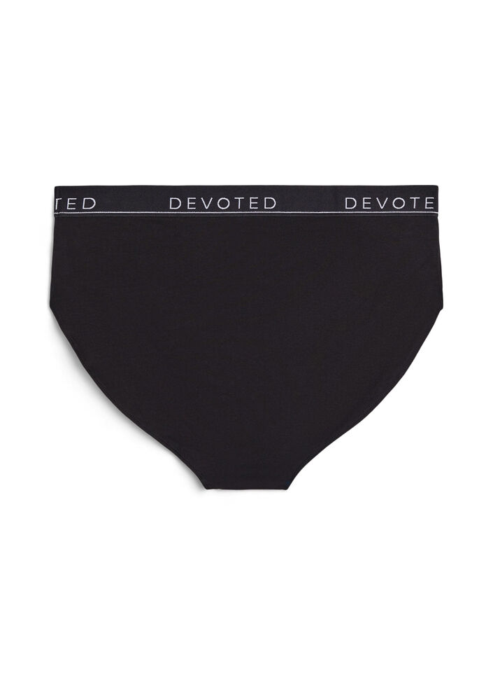 Bomullstrosor med normal midja, Svart, Packshot image number 1