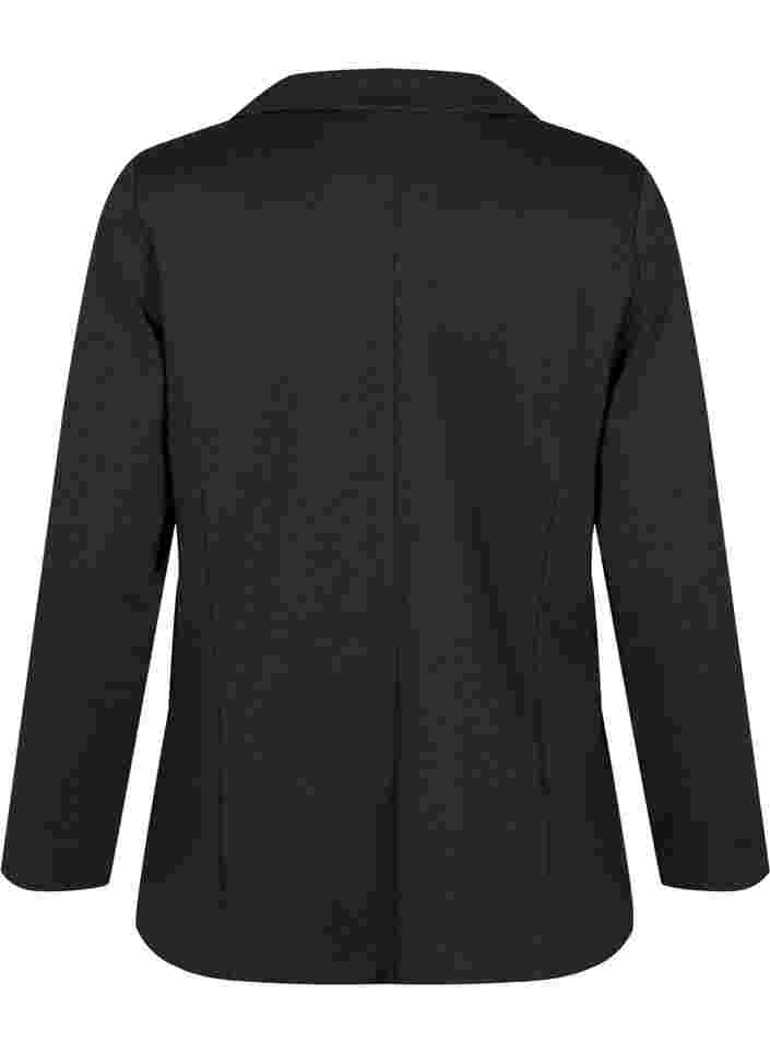 Enkel blazer med knapp, Dark Grey Melange, Packshot image number 1