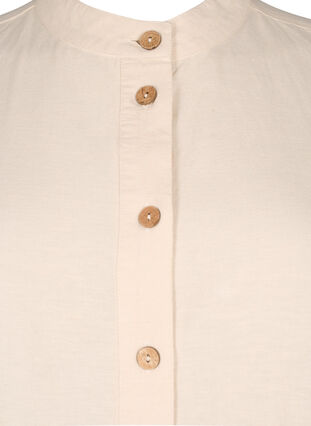 Skjorta i linneblandning med fickor, Sandshell, Packshot image number 2
