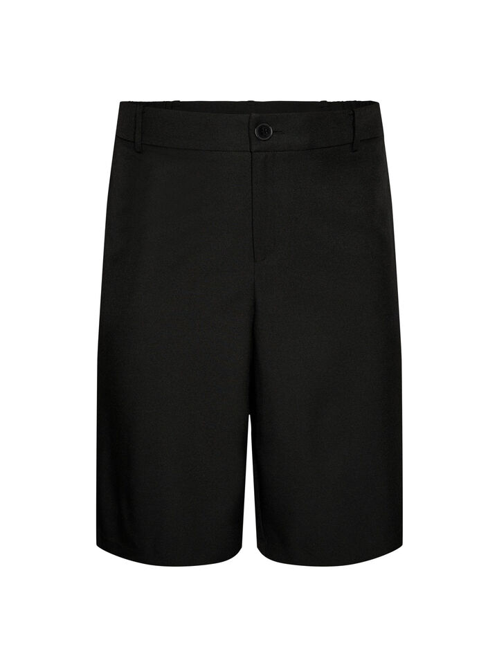 L&ouml;sa Bermudashorts med h&ouml;g midja, Svart, Packshot image number 0