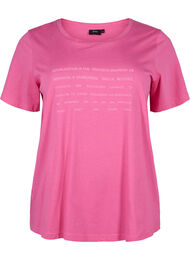 T-shirt med textmotiv, Shocking Pink W.Pink