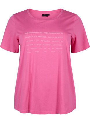 T-shirt med textmotiv, Shocking Pink W.Pink, Packshot image number 0