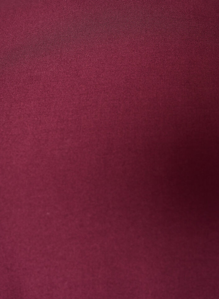 Kort&auml;rmad v&auml;vd blus med rund hals, R&ouml;d, Packshot image number 2