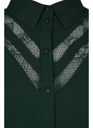 Lång skjorta med spetsdetaljer, Scarab, Packshot image number 2