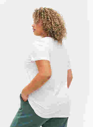 Tränings-t-shirt i bomull med tryck, White w. inhale logo, Model image number 1