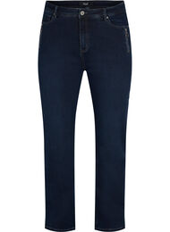 Gemma jeans med regular fit och hög midja, Dark blue