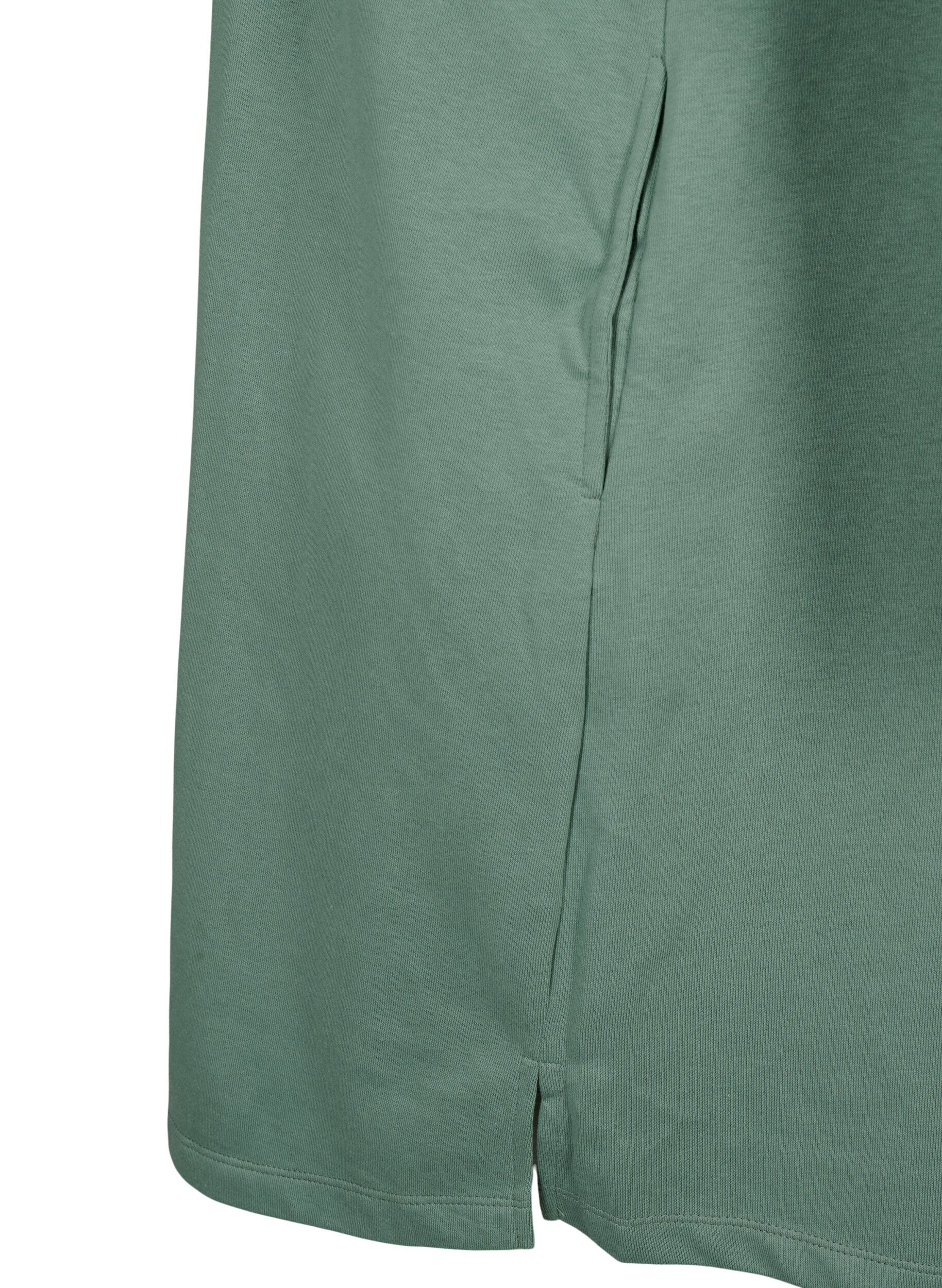 Zizzi Kort&auml;rmad sweatshirtkl&auml;nning med fickor, Chinois Green, Packshot image number 4
