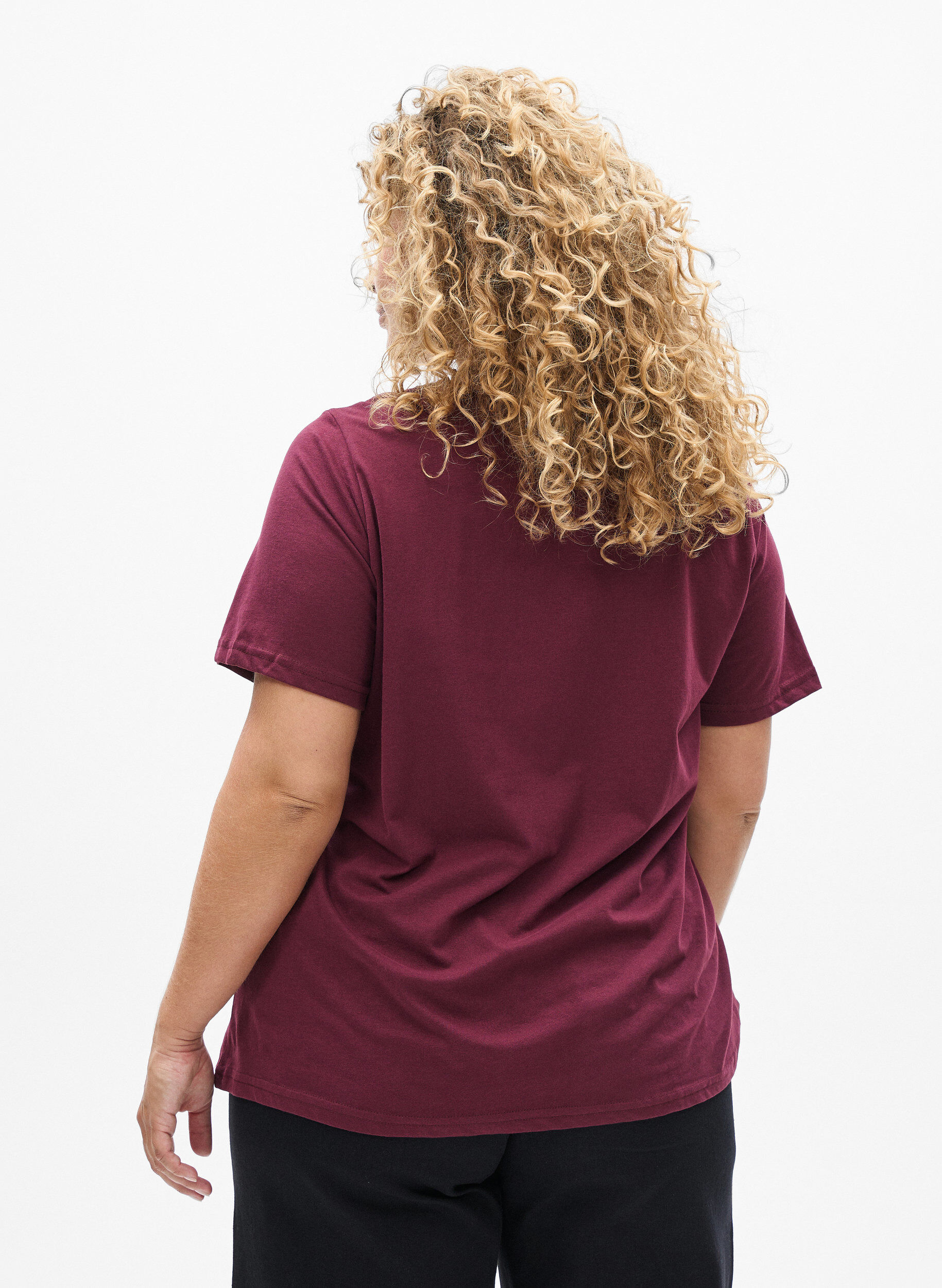 Zizzi FLASH - T-shirt med tryck, R&ouml;d, Model image number 2