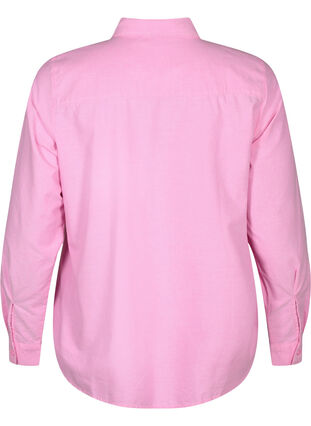Långärmad bomullsskjorta, Pink Frosting, Packshot image number 1