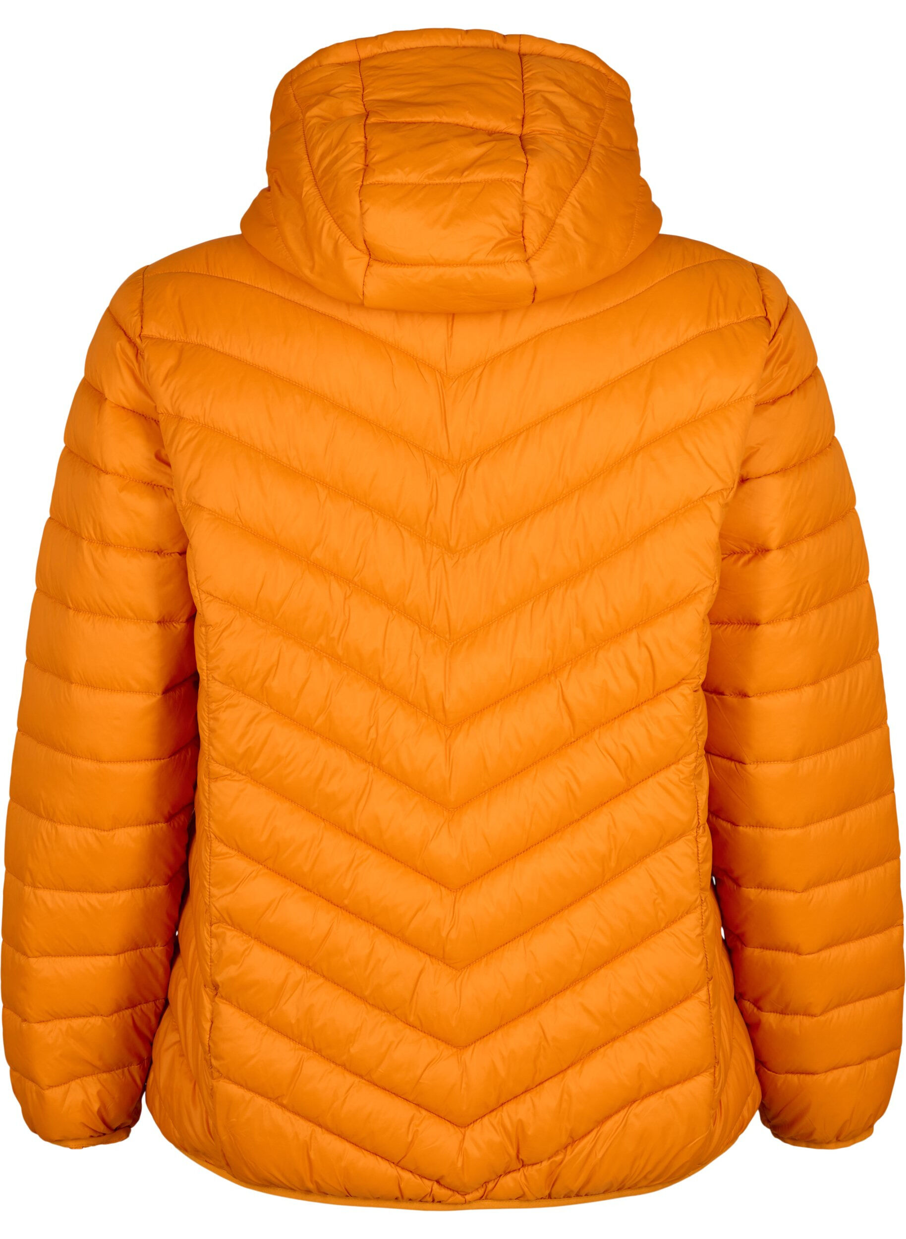 ZizziL&auml;ttviktsjacka med huva, Orange, Packshot image number 1