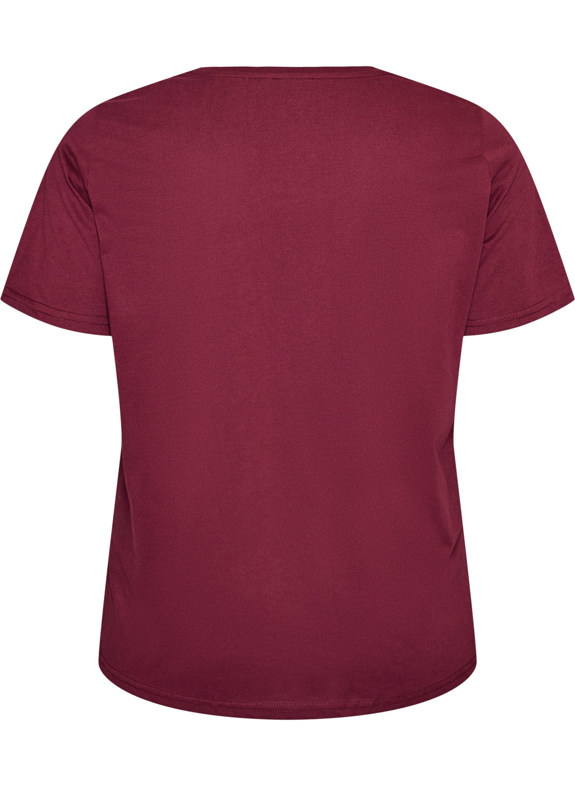 ZizziT-shirt med tryck, R&ouml;d, Packshot image number 1
