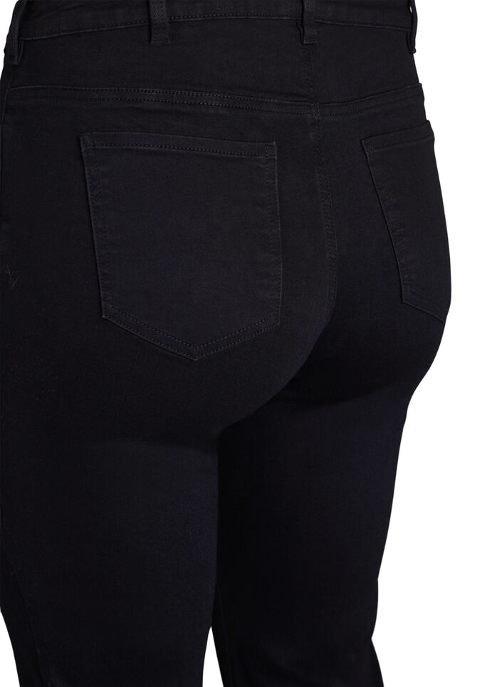 Slim fit-jeans med normal midja, Black, Packshot image number 3