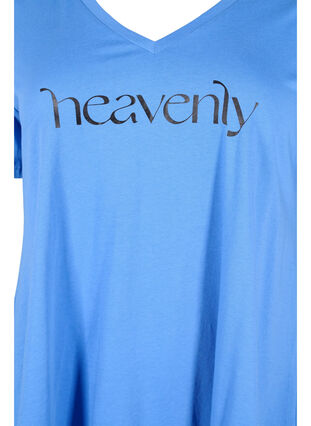 T-shirt i bomull med kort ärmar, Ultramarine HEAVENLY, Packshot image number 2