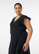 Omlottkl&auml;nning i bomullsmuslin med volanger, Svart, Model image number 2