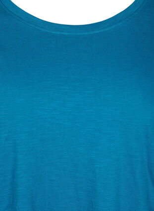 T-shirt i bomull, Moroccan Blue, Packshot image number 2