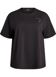 Sportig t-shirt i ekologisk bomull, Svart