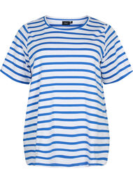 Randig T-shirt i ekologisk bomull, Blue Stripes