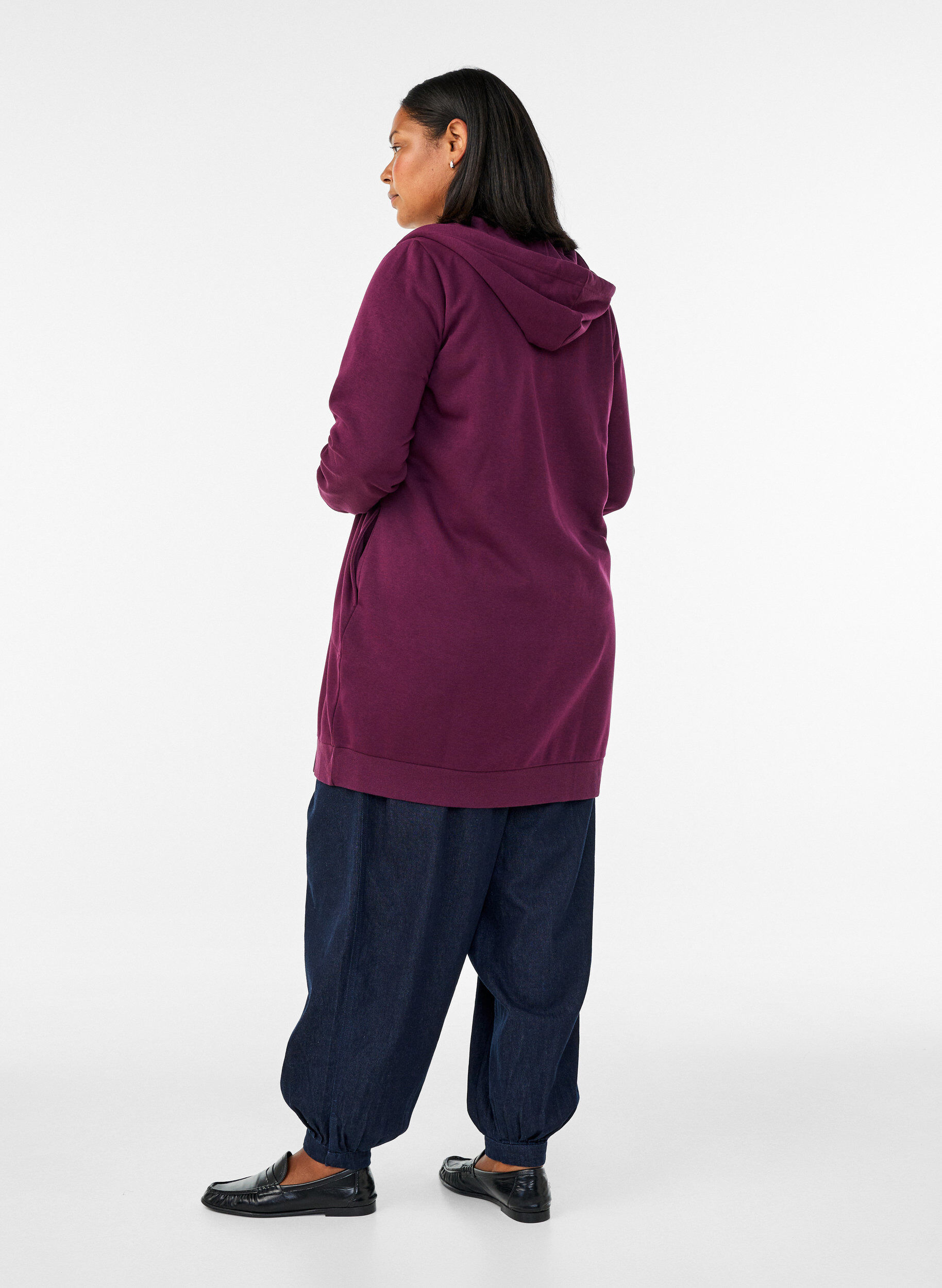 ZizziBlus med ballongeffekt och chiffongdetaljer, R&ouml;d, Model image number 2