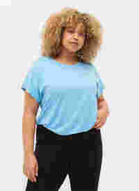 Kortärmad t-shirt för träning, Alaskan Blue, Model