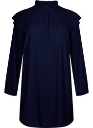 Kort klänning med volanger och glitter, Blå