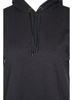 Sweatshirtklänning med huva och korta ärmar, Black DGM ASS, Packshot image number 2