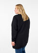 Tunika i sweatshirttyg med metalldetaljer, Black, Model image number 1