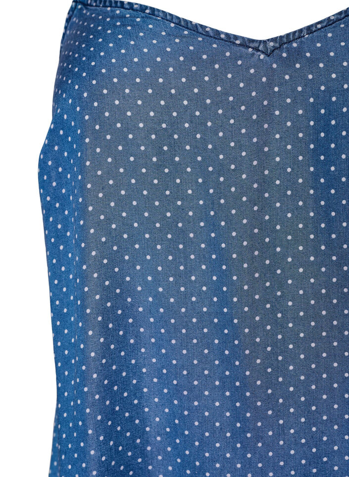 Kn&auml;l&aring;ng axelbandskl&auml;nning i TENCEL&trade; Lyocell med denimlook, Bl&aring;, Packshot image number 2