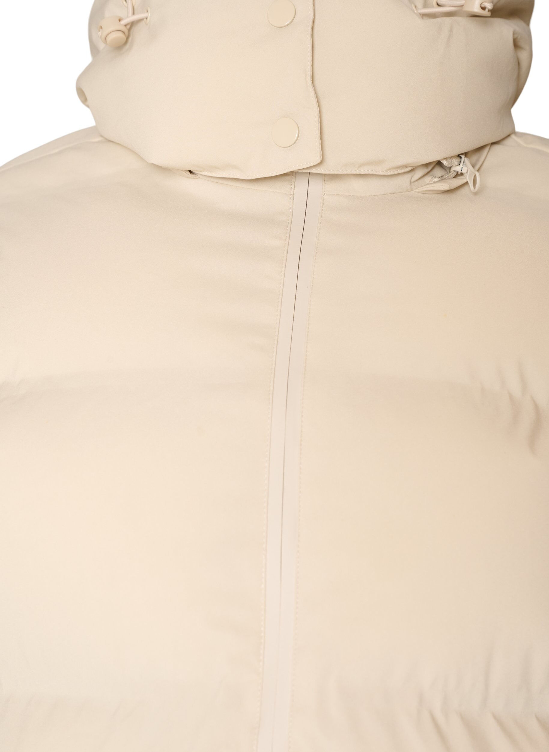 ZizziKort pufferjacka med avtagbar huva, Vanilla, Packshot image number 2