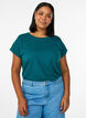 Kort&auml;rmad t-shirt i bomullsmix, Gr&ouml;n, Model image number 0