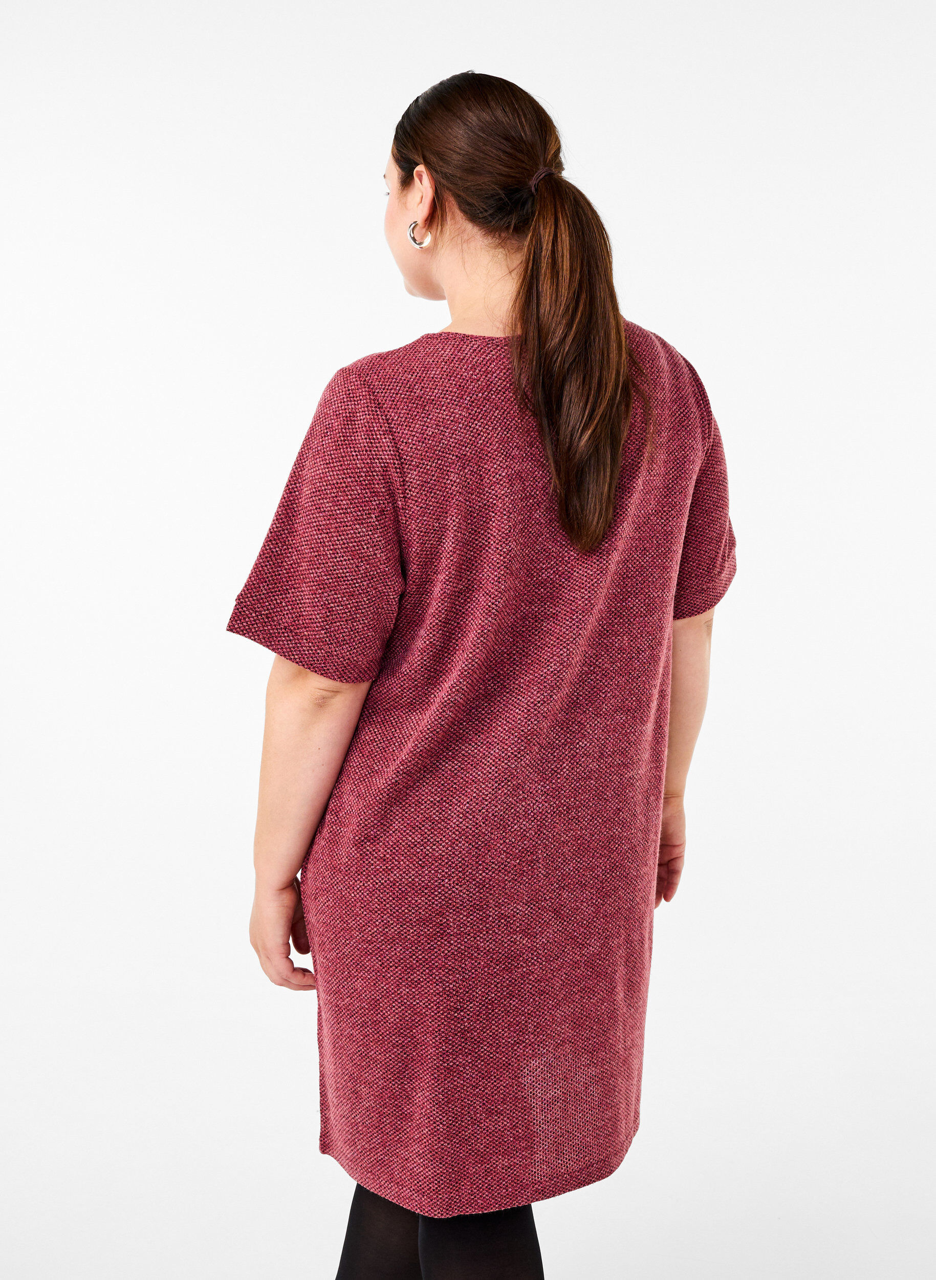 Zizzi T-shirtkl&auml;nning med korta &auml;rmar, Dry Rose, Model image number 1