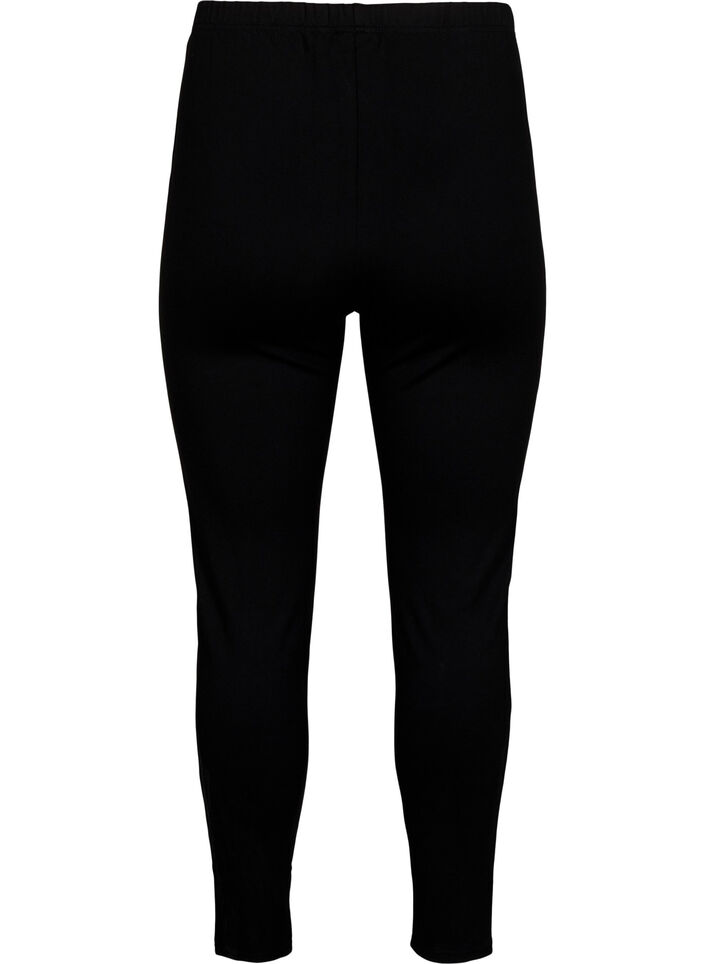 Leggings i viskos med knappdetaljer, Svart, Packshot image number 1